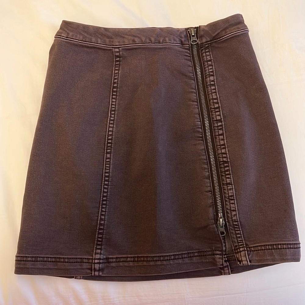 FP Femme Denim Mini skirt with slit NWOT